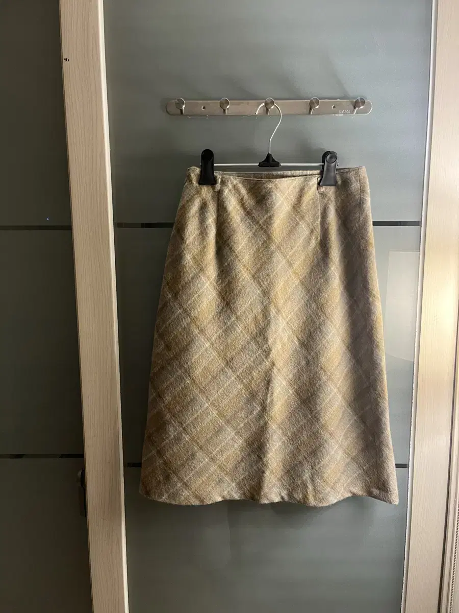 빈티지 체크 울 스커트 Vintage check wool skirt